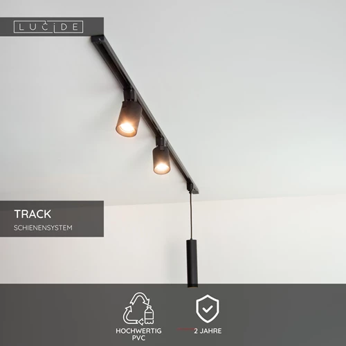 Lucide TRACK T-Verbinder - 1-Phasen Stromschiene / Schienensystem - Schwarz (Verlängerung) - USP